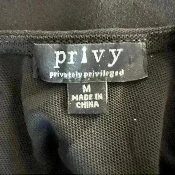 Privy Little Black Dress Size M w/mesh inserts EUC - Picture 6 of 8